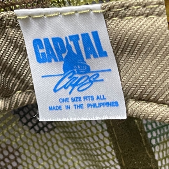 NWOT Sunshine Coffee Shop Central PA Camouflage Trucker Cap Green Yellow - Picture 9 of 10